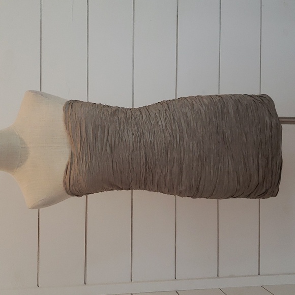 DAISY Y2K medium mini dress tan tube style with texture - Picture 1 of 5